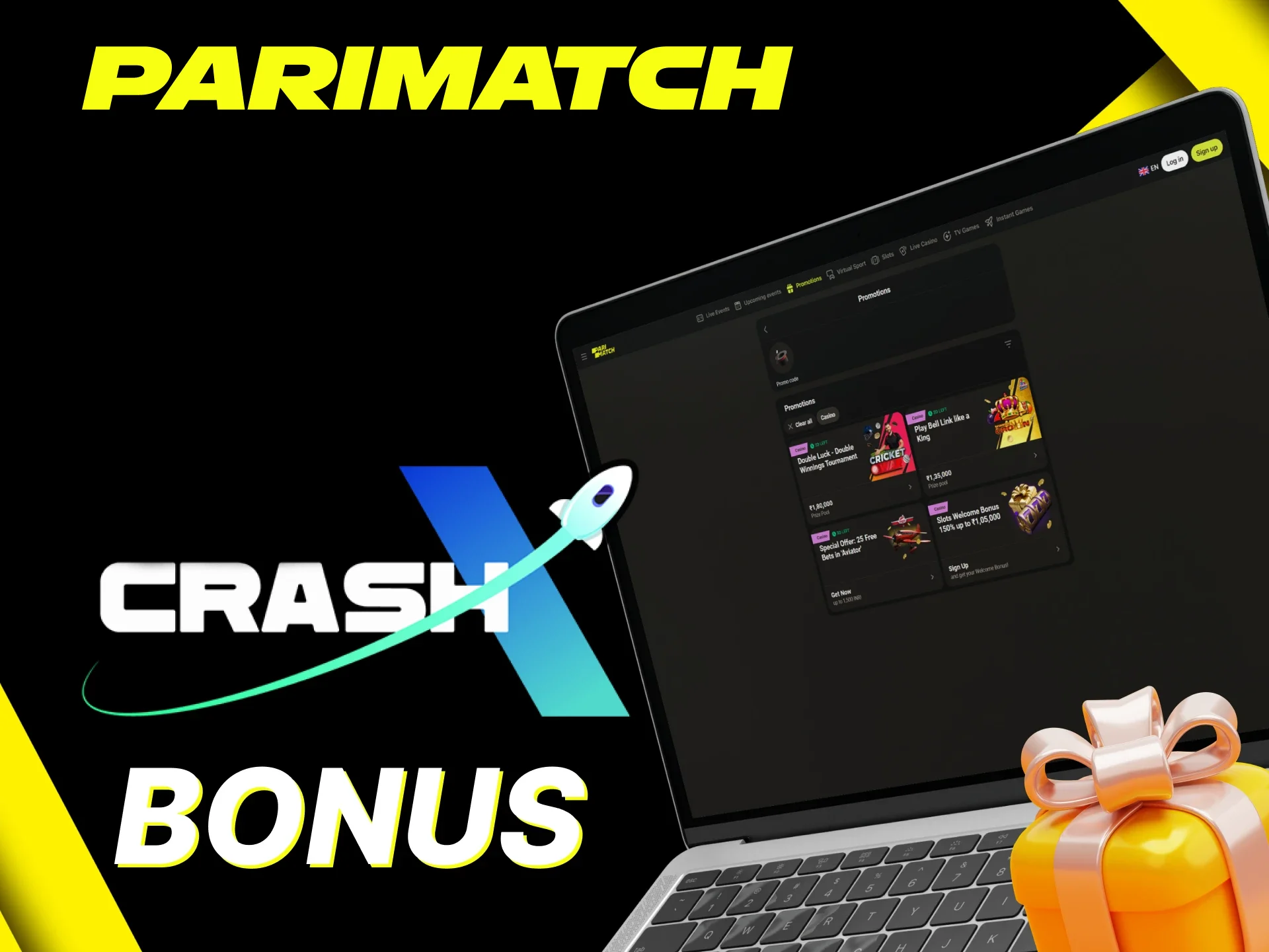 Nice bonuses for playing CrashX on Parimatch.