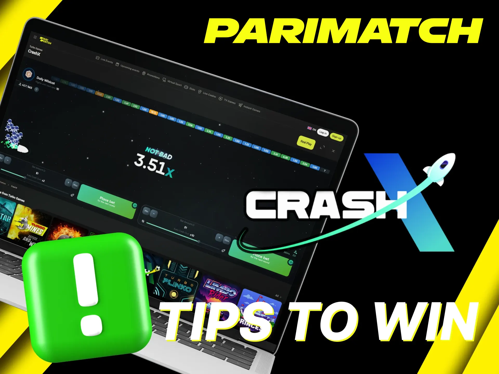 Learn the best tips to win at CrashX on Parimatch.