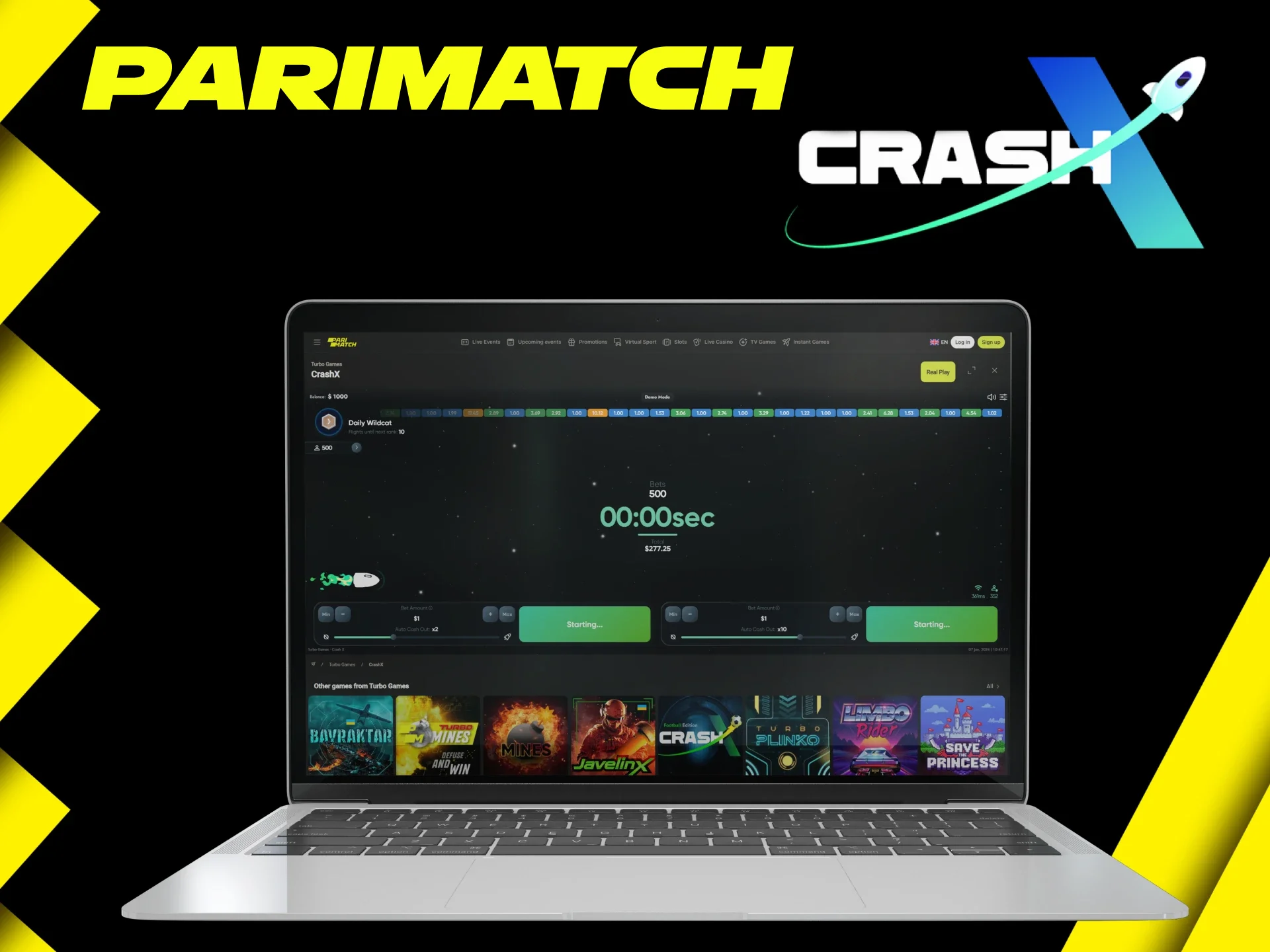 Learn more about what CrashX is on Parimatch.