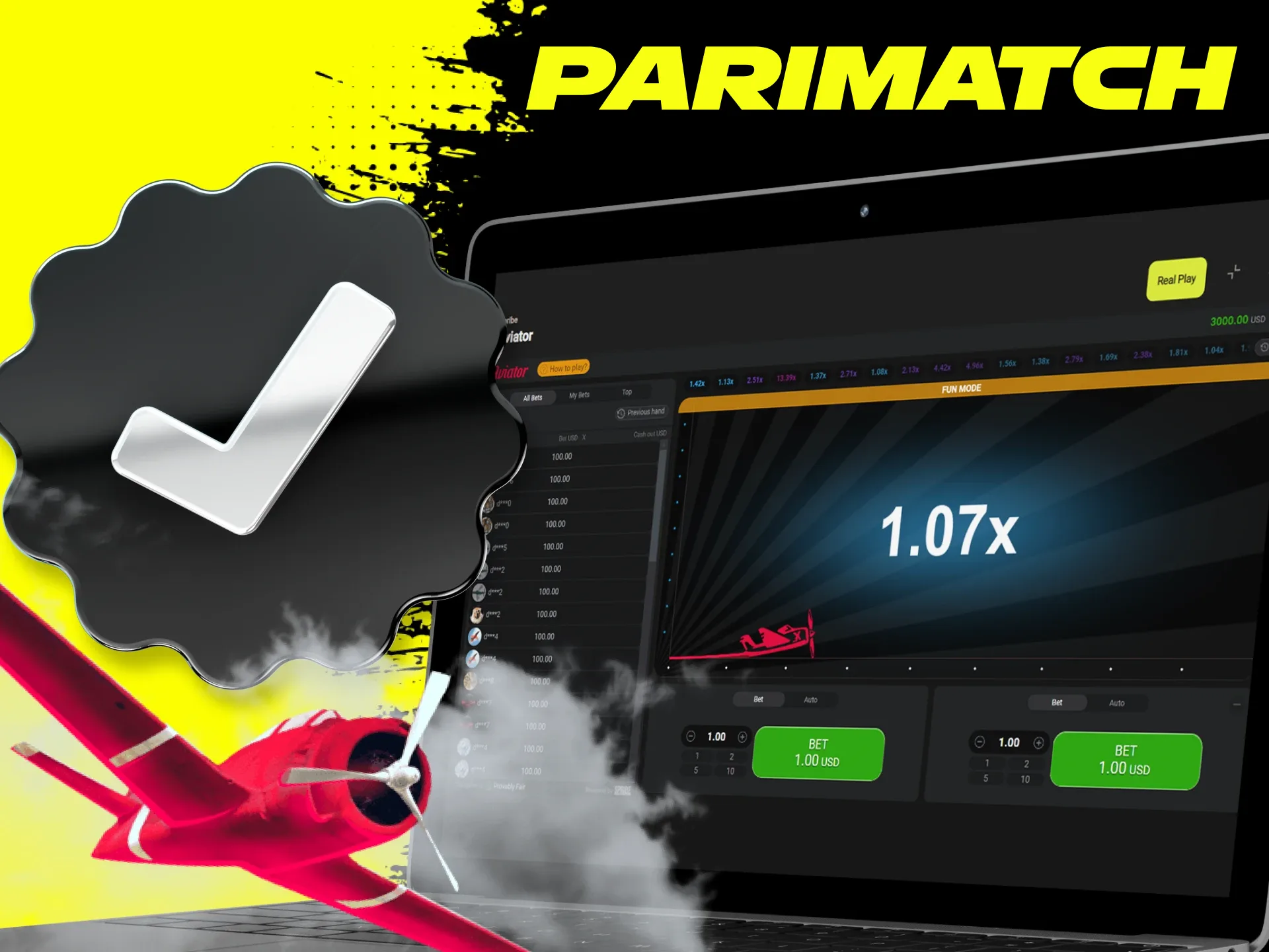 What are the advantages of the Parimatch online casino for playing Aviator.