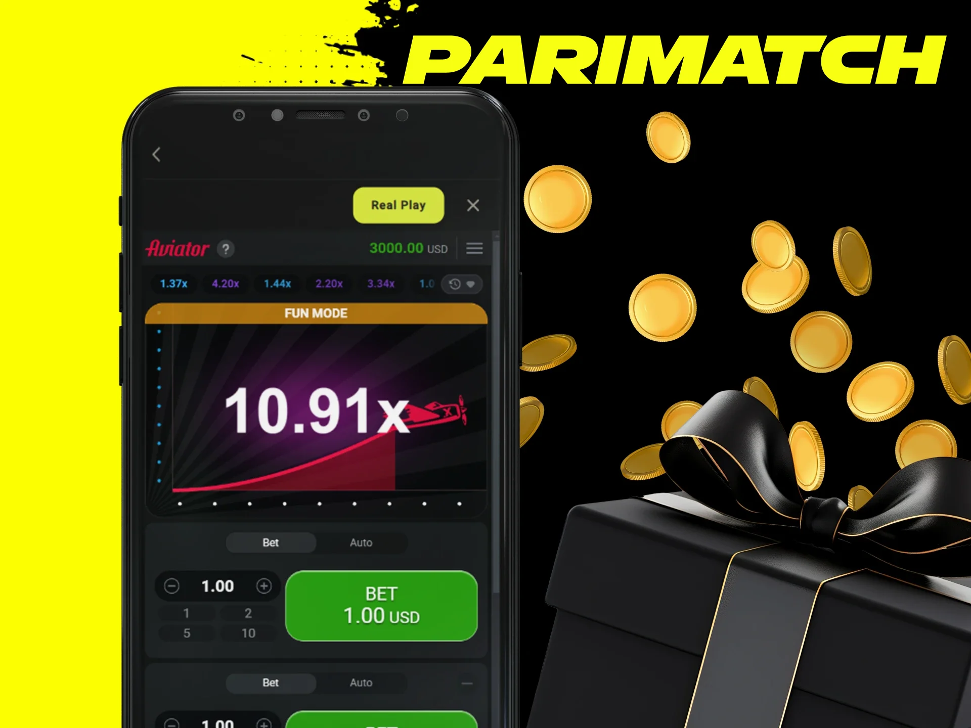 How can I win the Aviator game at Parimatch online casino.