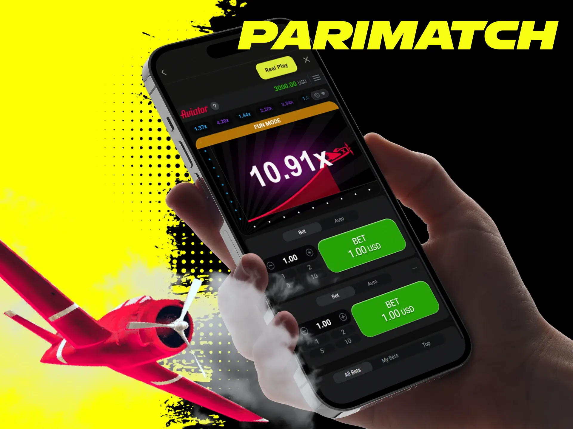 Can I play Aviator at Parimatch Casino online on my phone.