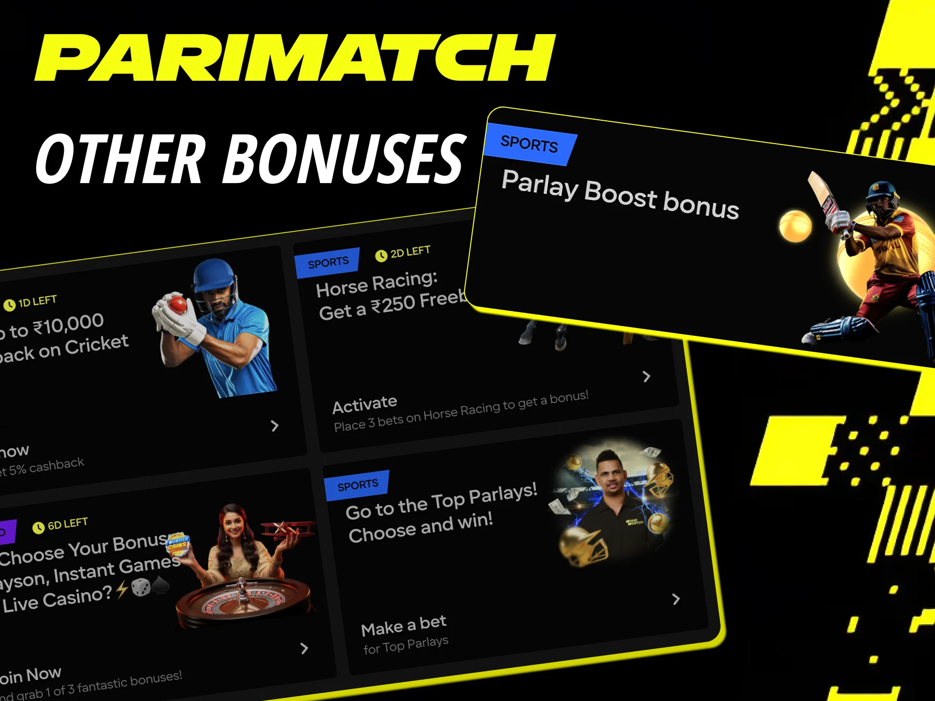 Maximize your winnings with Parimatch's latest bonuses and promotions.