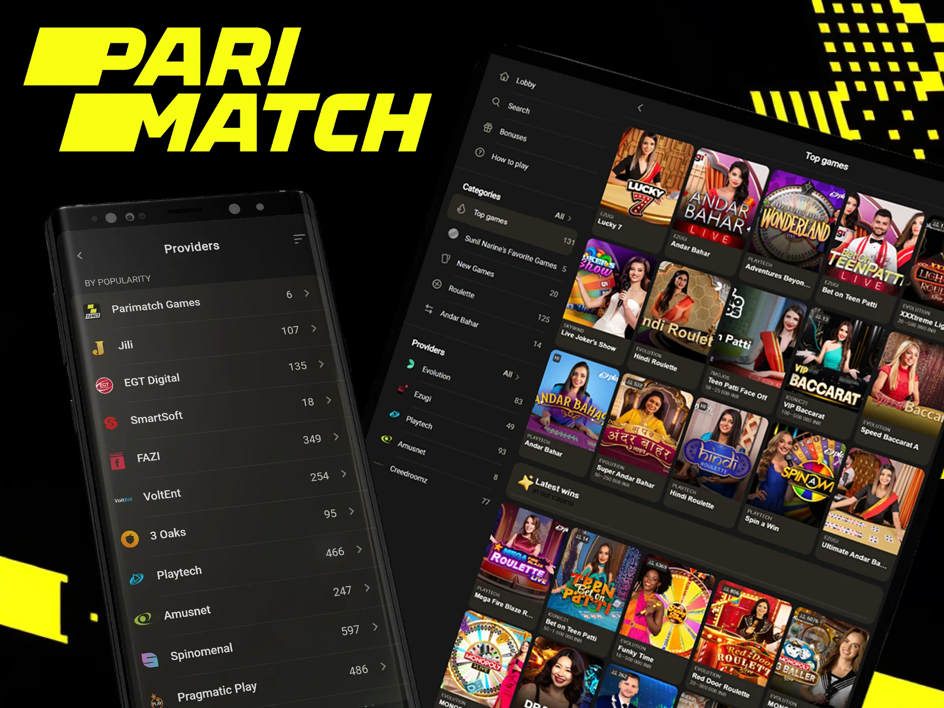 Advantages of online casino Parimatch.