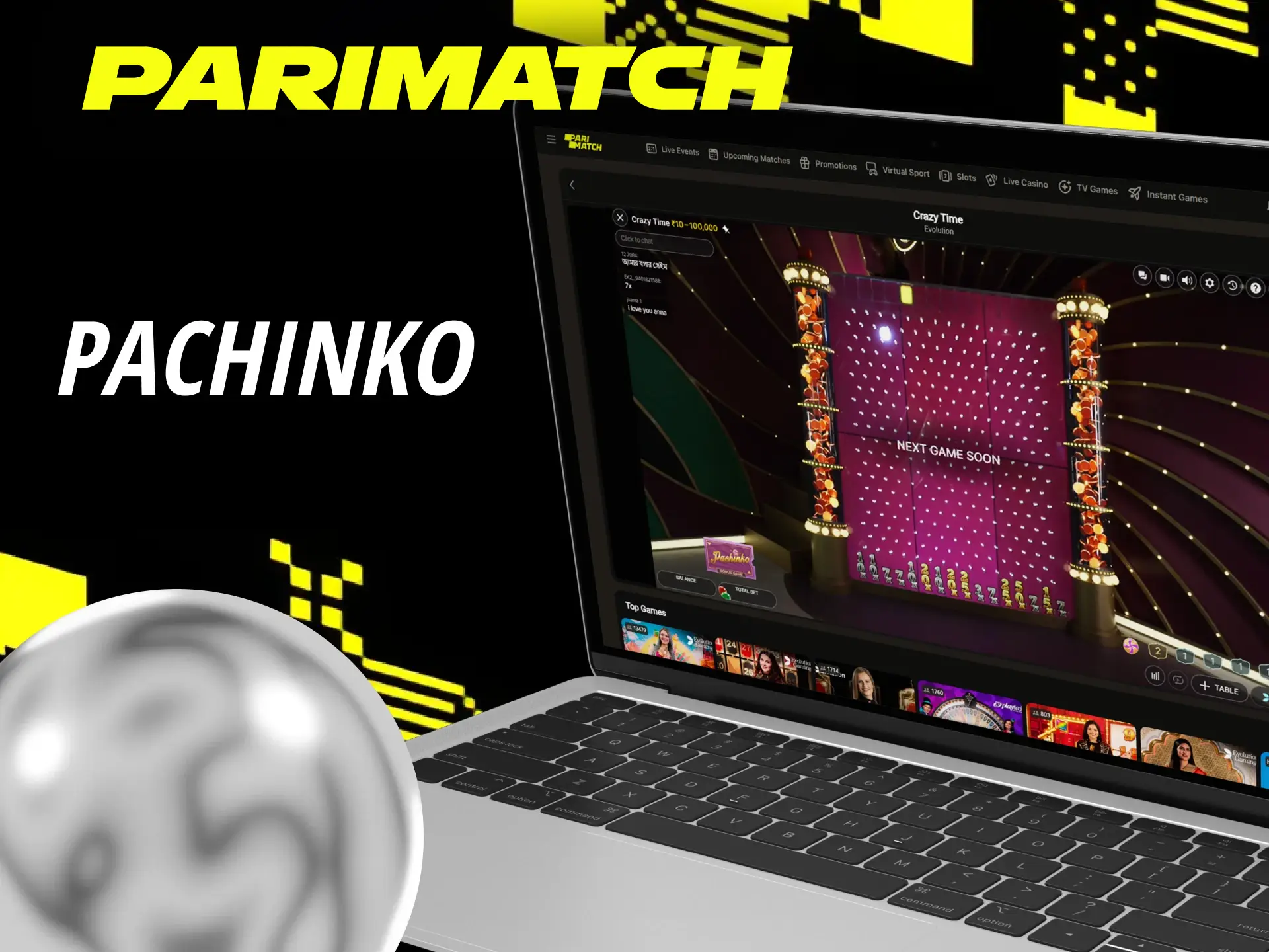 The Parimatch Crazy Time Pachinko bonus game is an opportunity to win big.