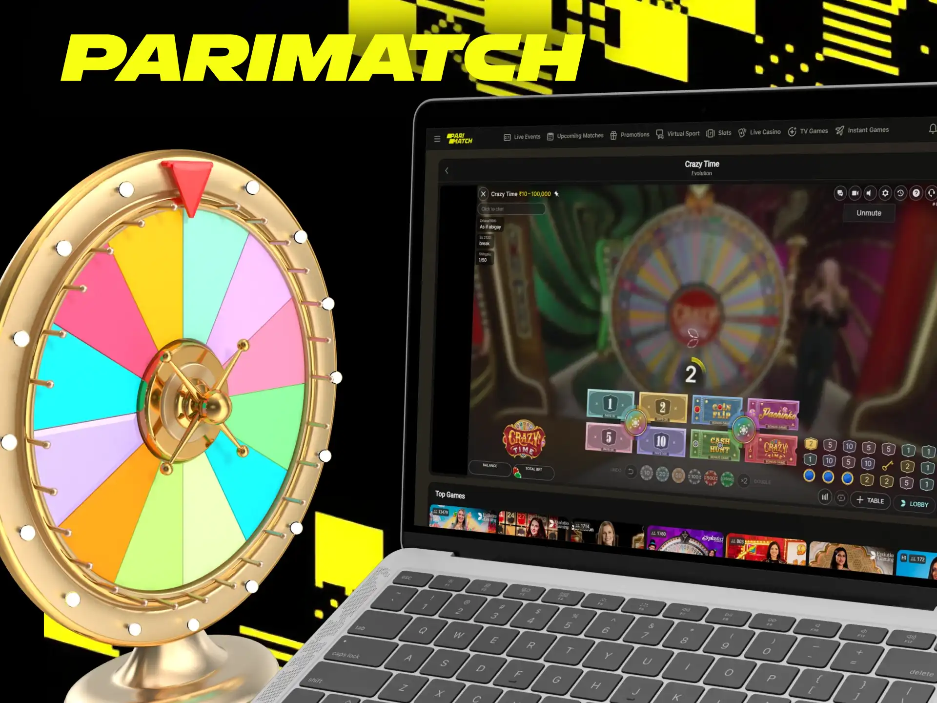 Crazy Time Parimatch is an online wheel of fortune game with lots of bonuses.
