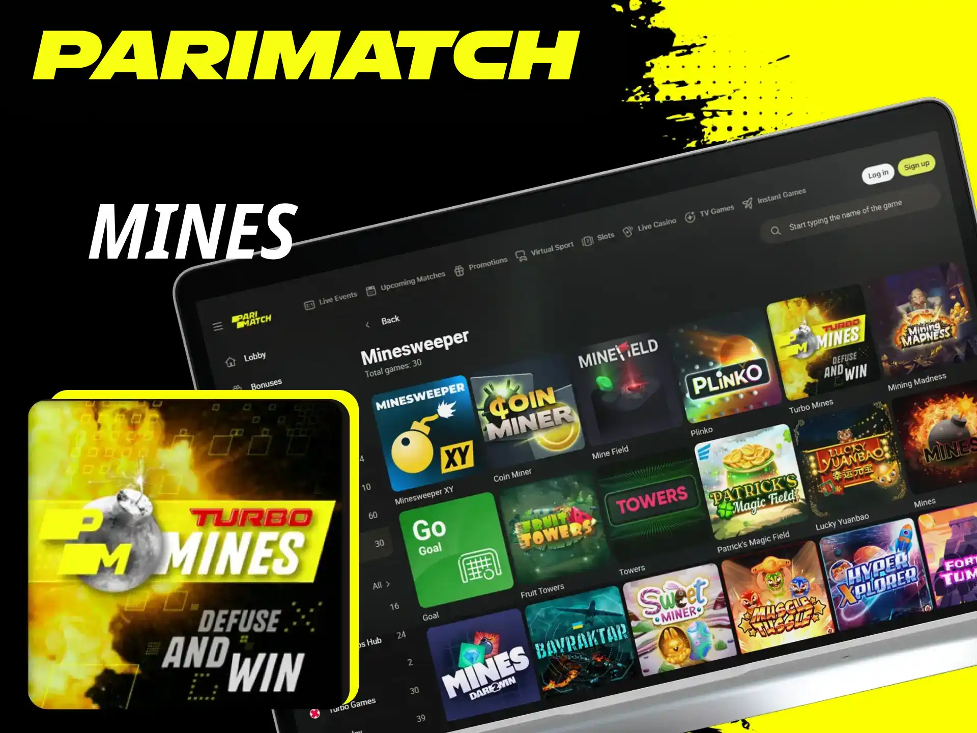 What is the point of playing mines on the Parimatch online casino website.