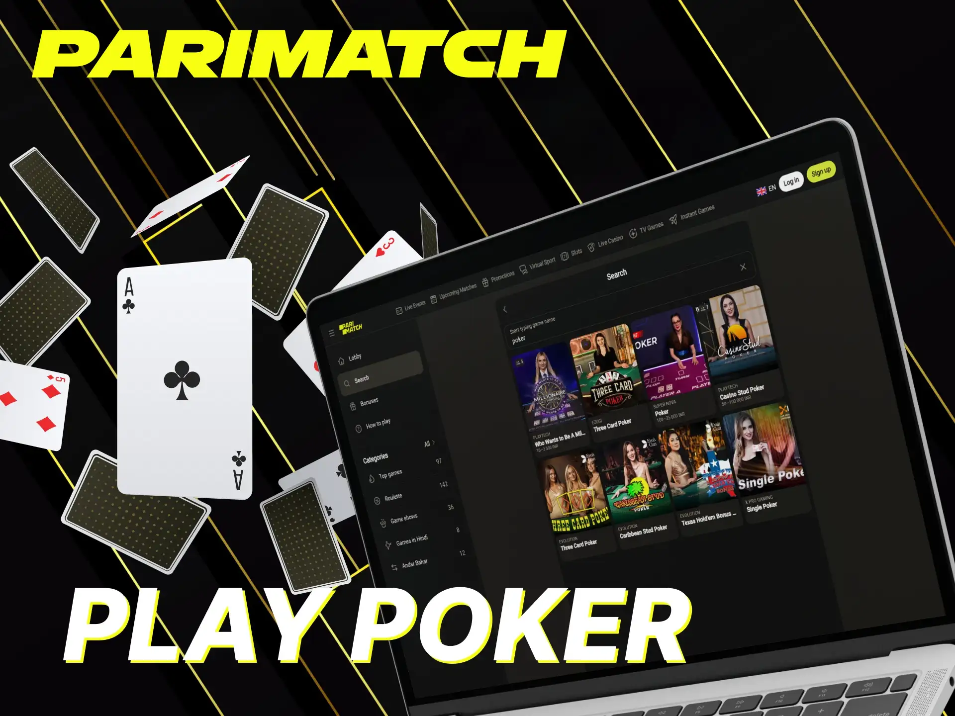Start playing Parimatch exciting poker games.