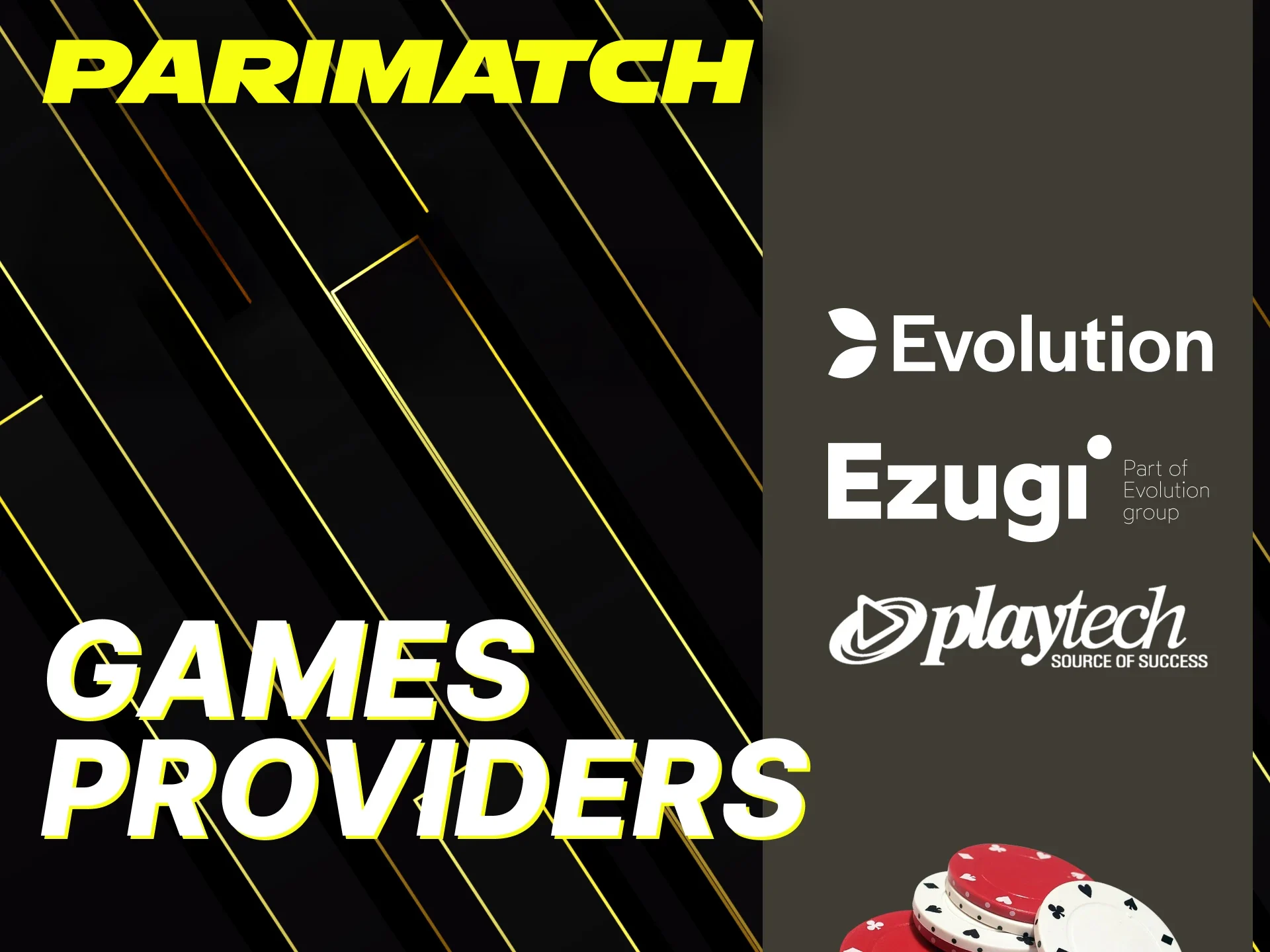 Parimatch partners with the best poker game providers.