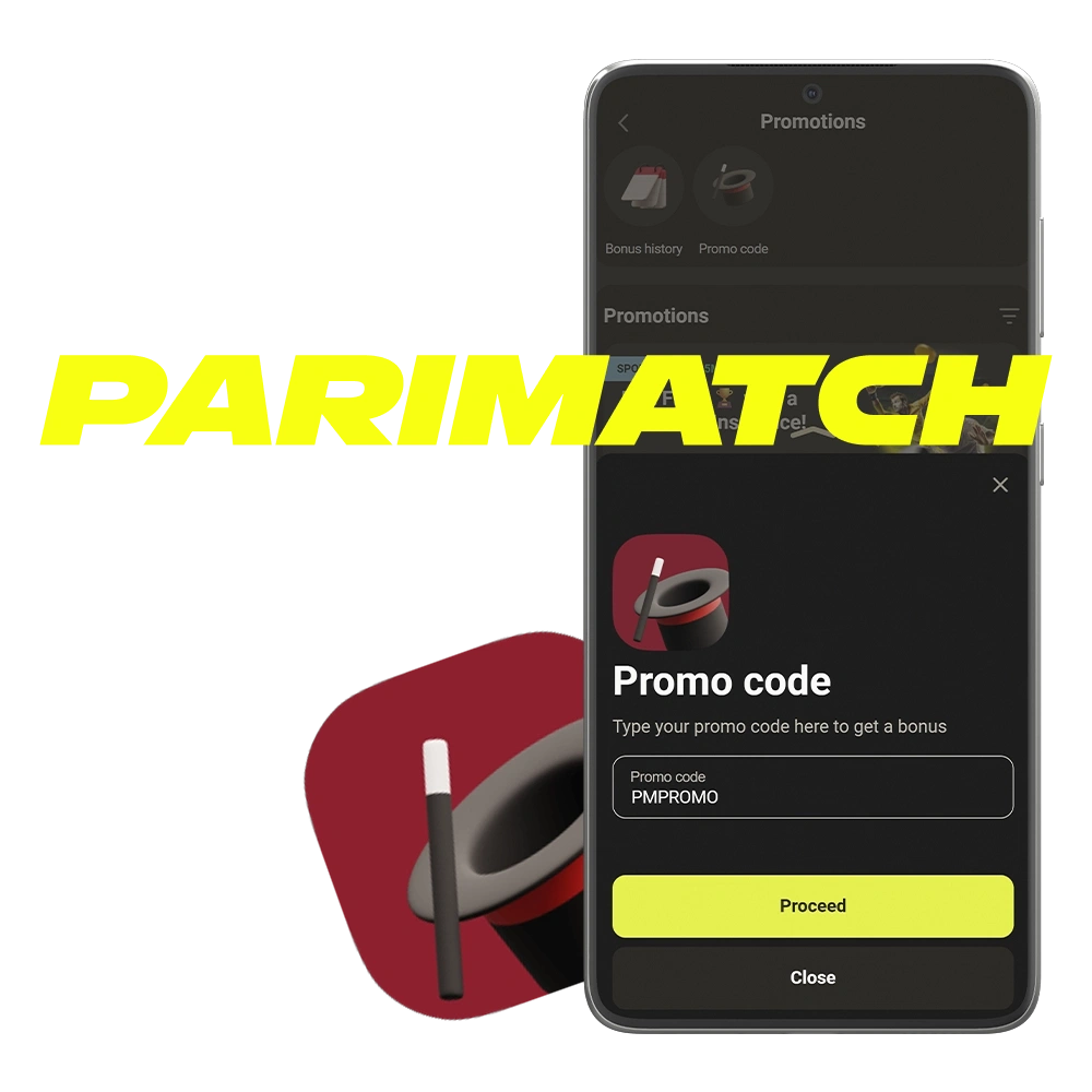 Use the promo code to activate the bonus from Parimatch official.
