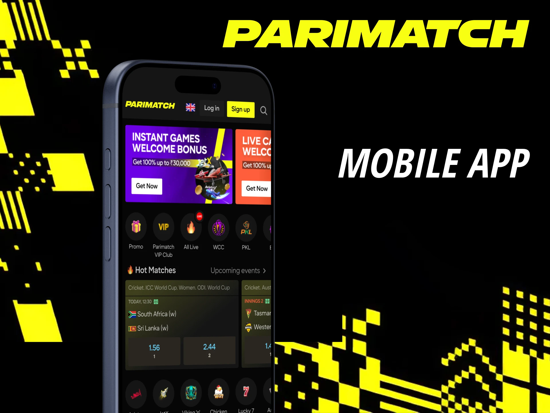 आप iOS या Android ऐप डाउनलोड करके मोबाइल डिवाइस से Parimatch प्लेटफॉर्म का उपयोग कर सकते हैं।