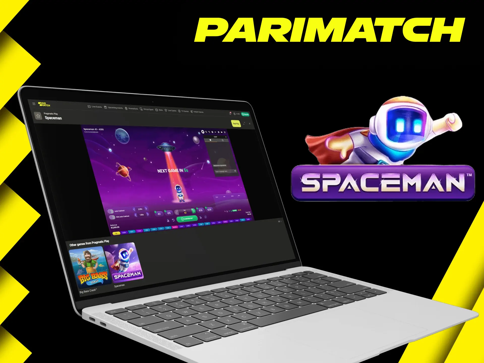Find out what the Spaceman game is on Parimatch.
